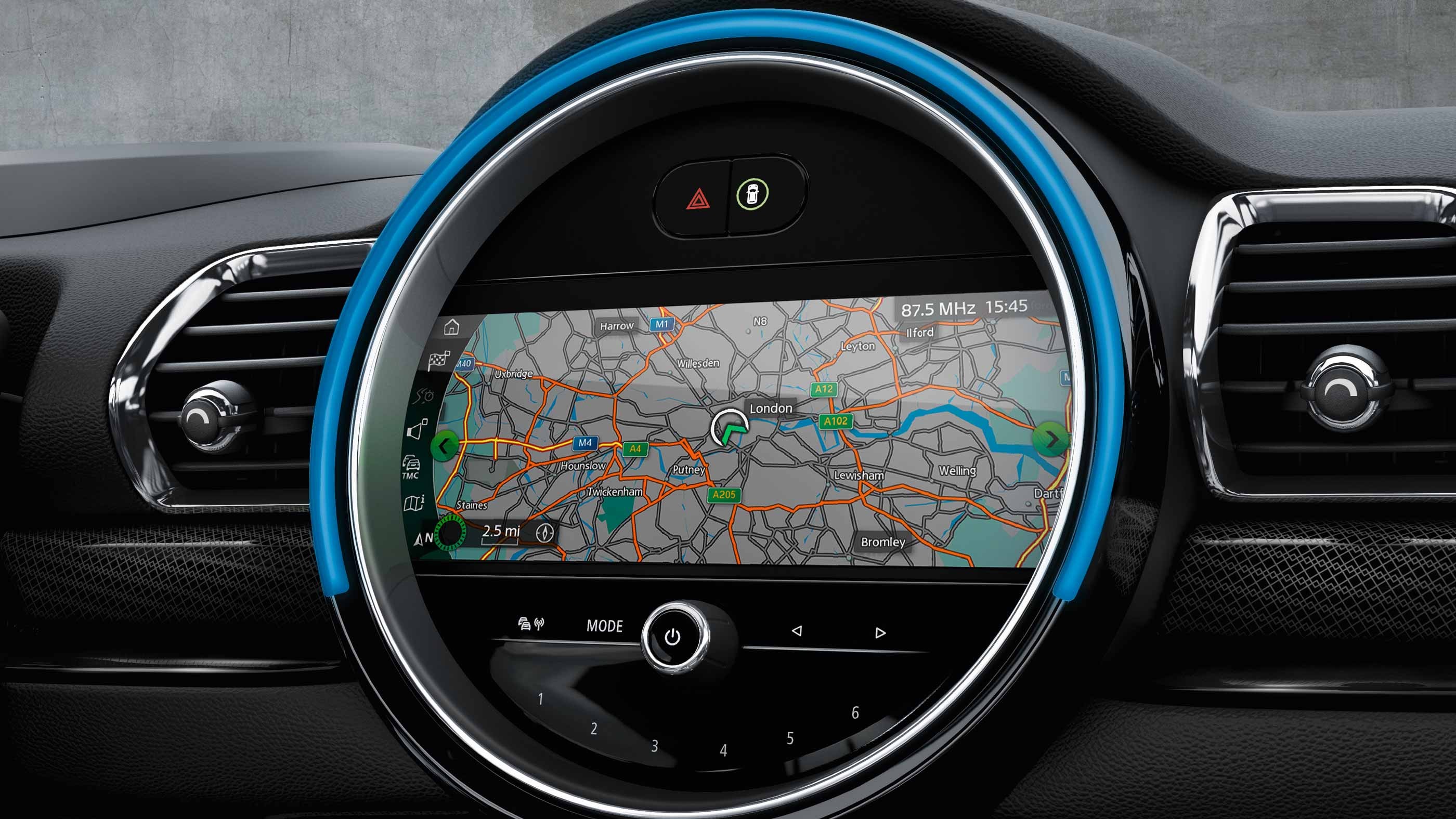 MINI Clubman – habitacle – navigation à écran tactile